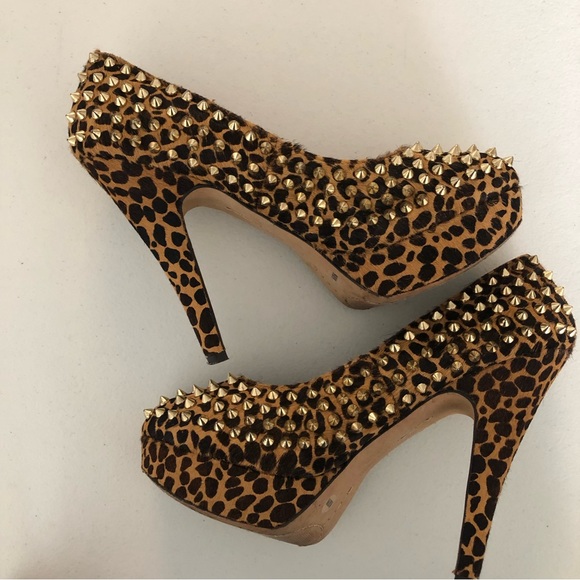 Steve Madden Spike Platform Leopard Heels - Picture 3 of 6
